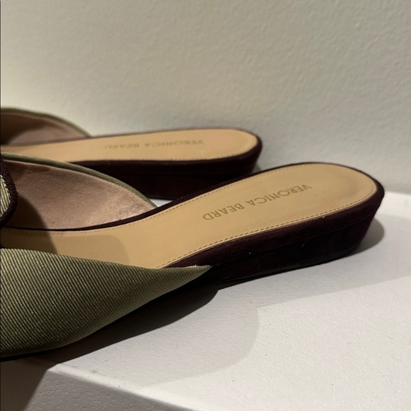 Veronica Beard Green and Brown Moritz Loafer 6 - Picture 3 of 6